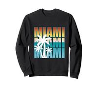 Miami Bold Typography Retro Palm Trees Beach Vibes Vintage Sweatshirt