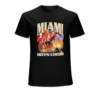 Miami Boys Choir T-Shirt Slim fit t Shirts for Men Men's Cotton t-Shirt Black L
