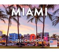 Miami Calendar 2026 Monthly Wall Calender 12 Month | American Made In The USA
