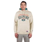 Miami Dolphins New Era Cap Nfl 3rd Down Hooded Pullover Classic Stone Official Team Color Unisex