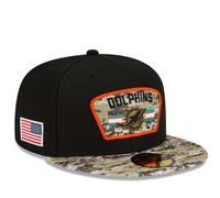 Miami Dolphins NFL Cap (Size 7 5/8) Adult New Era Black Fitted Hat - New