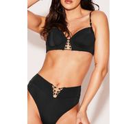 Miami Dreams High Waisted Bikini Bottoms Ann Summers Black 18
