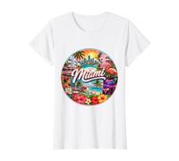 Miami Florida FL USA, Tropical Beaches, A1A, Stone Crabs Value Graphic T-Shirt, Women, White, M
