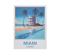 Miami Florida，Jigsaw Puzzles for Adults 1000 Piece Jigsaw Puzzles for Adult Educational Game Challenge Toy 1000 Pieces Puzzle for Adults Kids.Educational Games Home Decoration（75x50cm）-U16