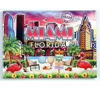 Miami Florida Scene Pop Art Magnet 2.5" x 3.5"