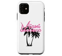 Miami Florida United States Retro Palm Trees Case for iPhone 11
