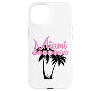 Miami Florida United States Retro Palm Trees Case for iPhone 15