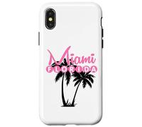 Miami Florida United States Retro Palm Trees Case for iPhone X/XS