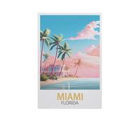 Miami Florida,Wood Jigsaw Puzzle 1000 Pieces Adult Toys Decompression Game(75x50cm)-K100