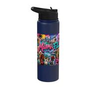 Miami Graffiti, FL Florida Artistic, Little Havana, SoBe Stainless Steel Insulated Water Bottle