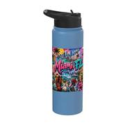 Miami Graffiti, FL Florida Artistic, Little Havana, SoBe Stainless Steel Insulated Water Bottle