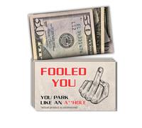 Miami Graphic Solutions You Park Like An A-hole Bad Parking Prank Cards Look Like $50 Folded Money - 50 qty - leave them under Vehicle Wipers of Horrible A-Hole Drivers!