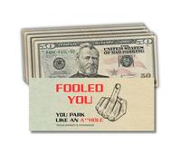 Miami Graphic Solutions You Park Like An A-hole Bad Parking Prank Cards Look Like $50 Real Size Money - 50 qty - leave them under Vehicle Wipers of Horrible A-Hole Drivers!