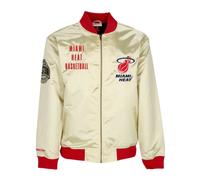 Miami Heat NBA Team Bomber Jacket, male, Mitchell & Ness, Bomber Jackets, Yellow, L, Jackets L