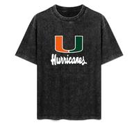 Miami Hurricanes Unisex T-Shirt Top Black Mens Tee XL