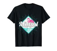 Miami in Florida United States with Retro Flamingo Souvenir Value Graphic T-Shirt