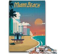 Miami Jigsaw Puzzles for Adults 1000, Help The Brain Exercise Addictive Toys to Cultivate Patience Unique Challenge Game 1000pcs(50x75cm)