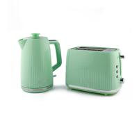 Hamilton Beach Kettle and Toaster Set, Miami, Electric Kettle 1.7L, Wide Slot Toaster 2 Slice, Boil Dry Protection, 7 Variable Browning Levels, Mojito Mint - HBMIAM