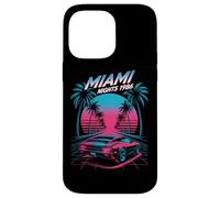 Miami Nights 1986 Retro Synthwave Sunset Case for iPhone 14 Pro Max