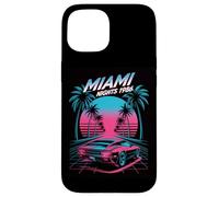 Miami Nights 1986 Retro Synthwave Sunset Case for iPhone 15