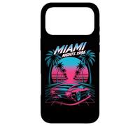 Miami Nights 1986 Retro Synthwave Sunset Case for iPhone 17 Pro Max
