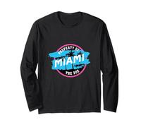 Miami Property of The 305 Florida Pride Palm Trees Retro Long Sleeve T-Shirt