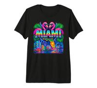 Miami Retro Airbrush City Art Premium T-Shirt