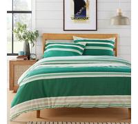 Miami Stripes Printed Duvet Set In Green - King
