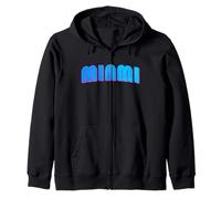 Miami Sunset Logo I Love Miami Beach Souvenir Florida Zip Hoodie