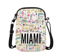 Miami Themed Crossbody Bag Welcome to Miami South Beach Gift Florida State Merch (Meet Miami CR EU)