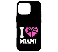 Miami USA Trees Beach Palm America Sun Florida Fun Vacation Case for iPhone 16 Pro