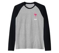 Miami Vice Airbrush Flamingo Front & Back Raglan Baseball Tee