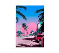Miami Vice City Canvas Poster Wall Art Decor Print Picture Paintings for Living Room Bedroom Decoration Unframe: 12x18inch(30x45cm)