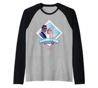 Miami Vice Let’s Hit It Airbrush Diamond Raglan Baseball Tee