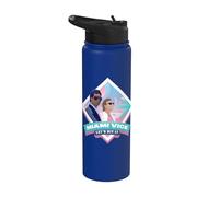 Miami Vice Let’s Hit It Airbrush Diamond Stainless Steel Insulated Water Bottle