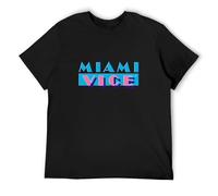 Miami Vice Logo Adult T-Shirt XXL Black
