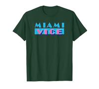 Miami Vice Logo Comfortable T-Shirt - Official Tee. T-Shirt, Men, Dark Green, 3X-Large