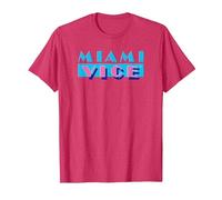 Miami Vice Logo Comfortable T-Shirt - Official Tee. T-Shirt, Men, Red Heather, Large