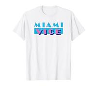 Miami Vice Logo Comfortable T-Shirt - Official Tee. T-Shirt, Men, White, Large