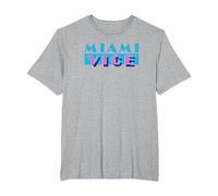 Miami Vice Logo Comfortable T-Shirt - Official Tee. T-Shirt, Men's Big and Tall, Heather Grey, 6X Tall
