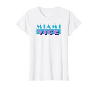 Miami Vice Logo Comfortable T-Shirt - Official Tee. T-Shirt, Women, White, 3X-Large