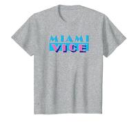 Miami Vice Logo Comfortable T-Shirt - Official Tee. T-Shirt, Youth, Heather Grey, 3T
