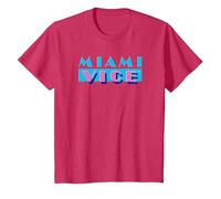 Miami Vice Logo Comfortable T-Shirt - Official Tee. T-Shirt, Youth, Red Heather, Medium
