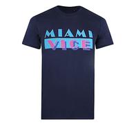 Miami Vice Men's OG Logo T-Shirt, Navy, X-Large