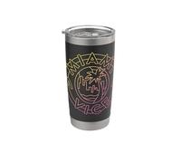 Miami Vice Neon Airbrush Palm Tree Stainless Steel Insulated Tumbler
