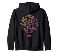 Miami Vice Neon Airbrush Palm Tree Zip Hoodie