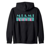 Miami Vice Neon Block Logo Zip Hoodie