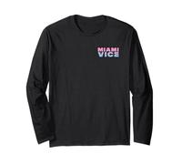 Miami Vice Retro Airbrush Front & Back Long Sleeve T-Shirt