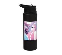 Miami Vice Retro Airbrush Front & Back Stainless Steel Insulated Water Bottle