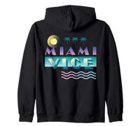 Miami Vice Retro Airbrush Logo Zip Hoodie
